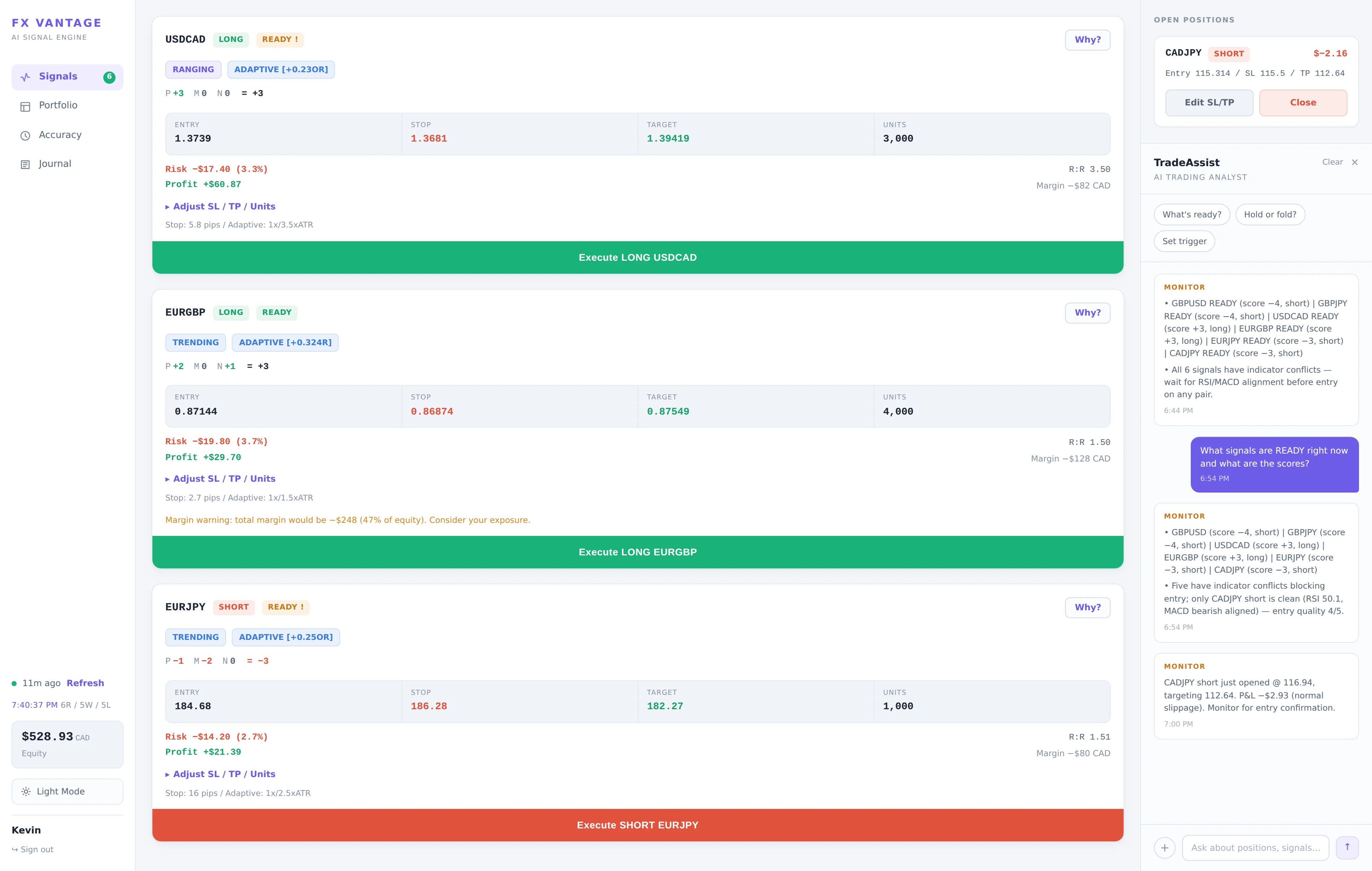 FX Vantage screenshot