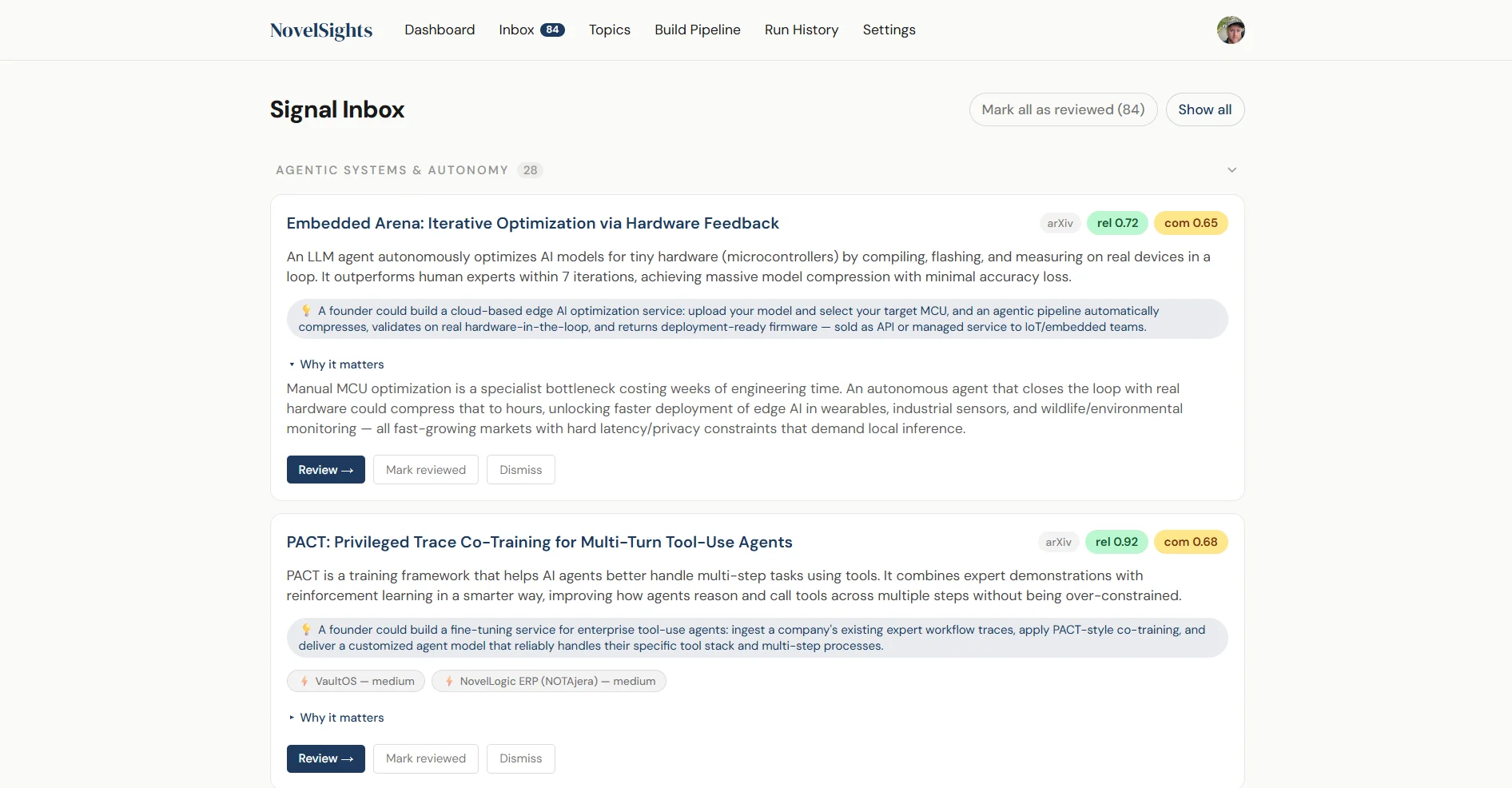 NovelSights screenshot