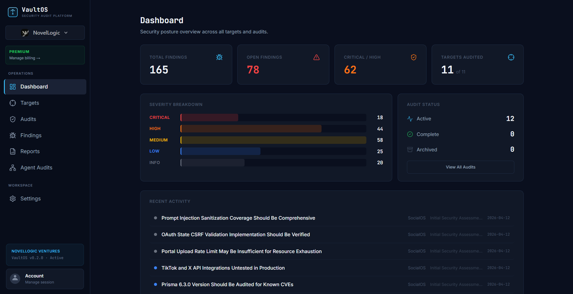 VaultOS screenshot