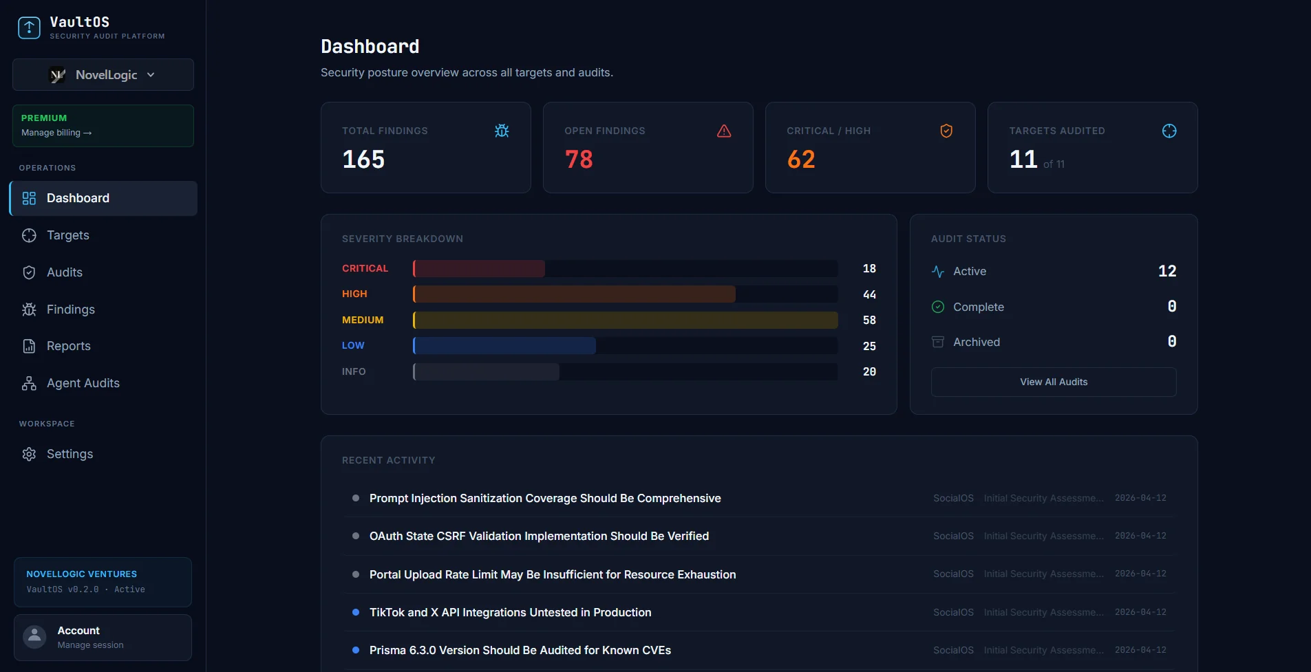 VaultOS screenshot
